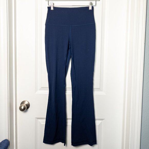 Lululemon Align Ribbed Mini-Flared Pant 29" *Extra Short - 6 True Navy - Picture 1 of 5